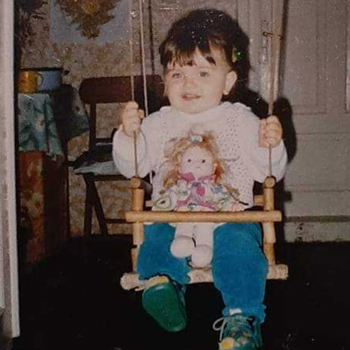 Joanna as a child