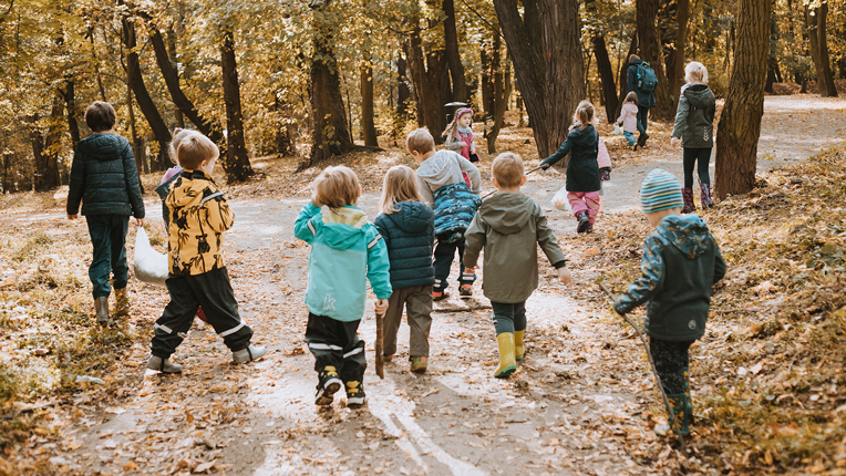 Wycieczka dzieci z Niepublicznego Przedszkola Dom Montessori do lasu