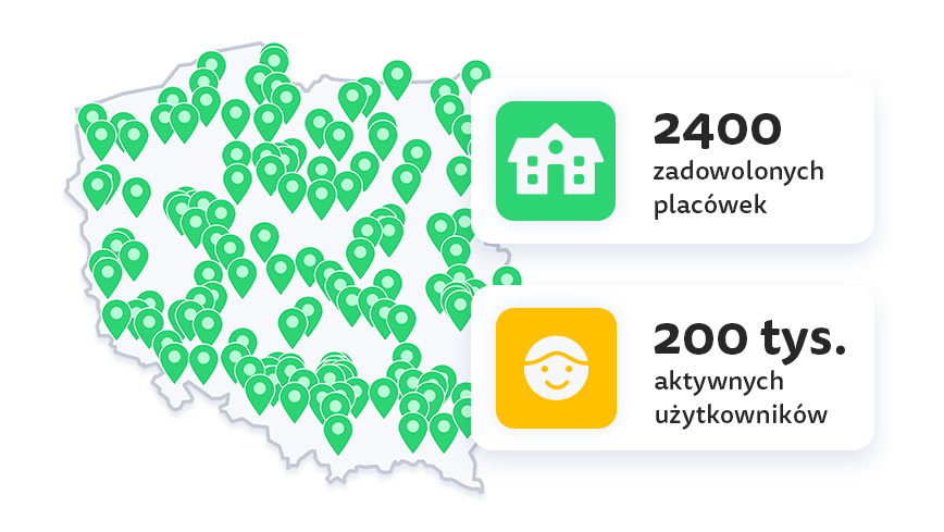 Mapa placówek korzystających z LiveKid